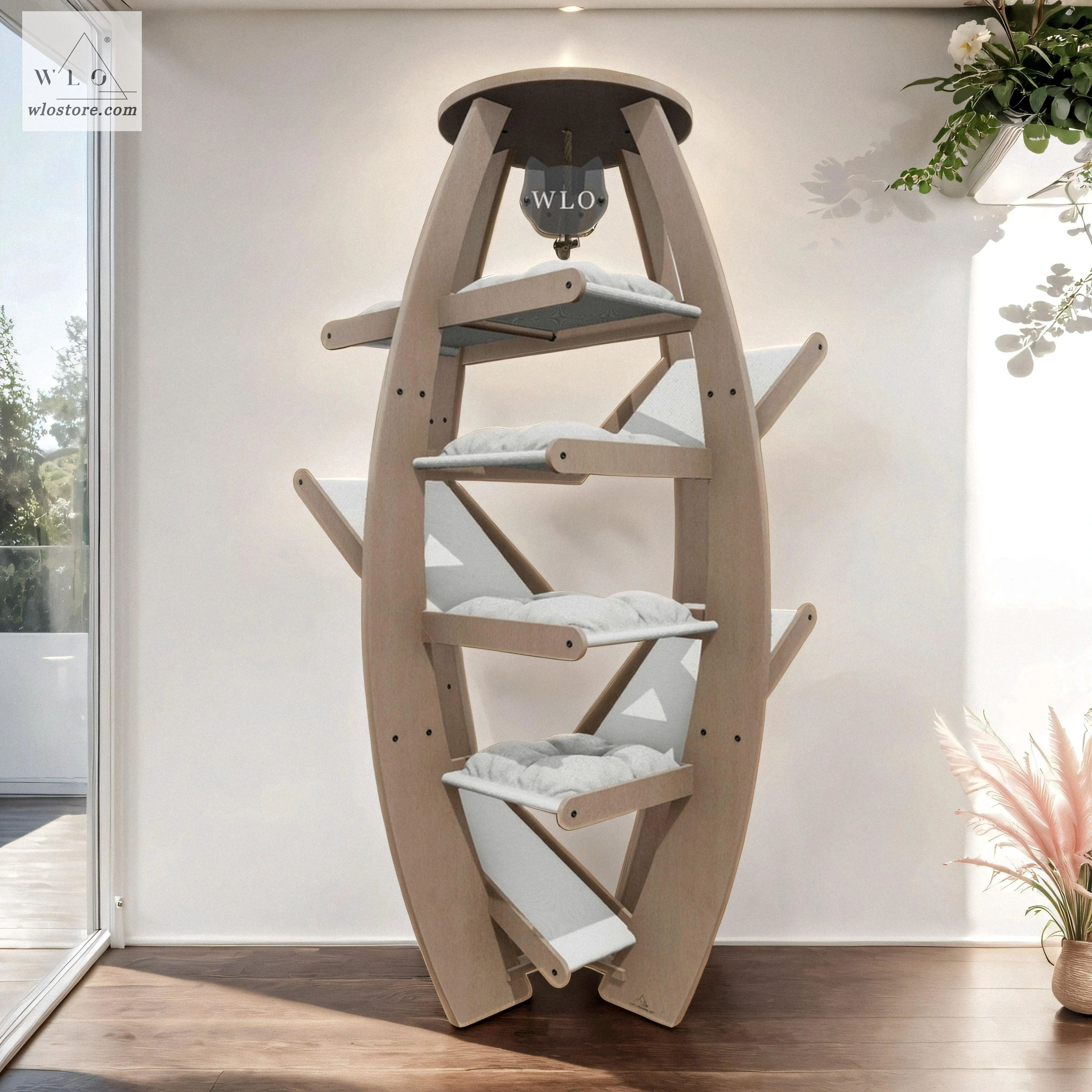WLO® Natural Circular Modern Cat Tree
